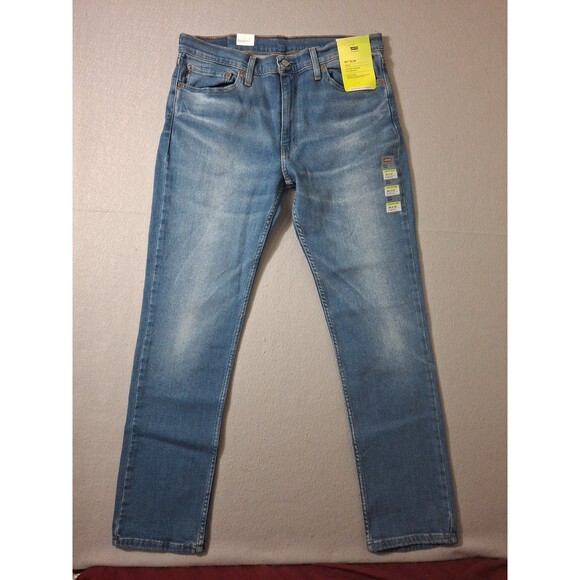 Levi's 511 Jeans Slim 36x232 Blue Performance Stretch Medium Wash Whiskering NWT - Picture 1 of 10